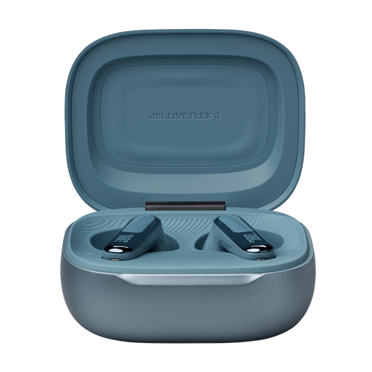 JBL Live Flex 3 - Blue - True wireless noise-cancelling open-stick earbuds - Detailshot 2